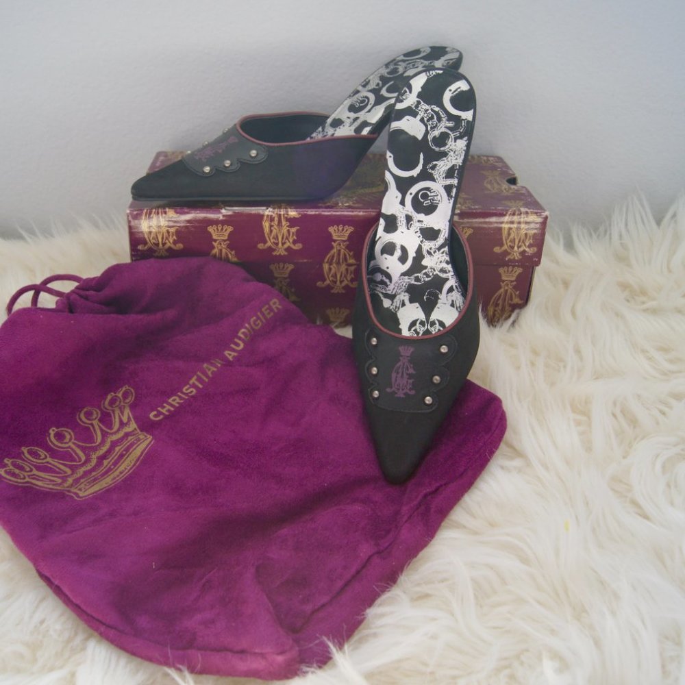 Christian Audigier The Duchess High Heel Shoes Size Black NIB Multiple Sizes